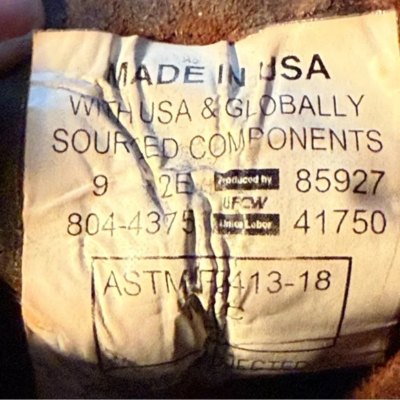 Thorogood Safety Toe American Heritage 6" Crepe Sole Work Boots size 9 2E Steel - Picture 14 of 16